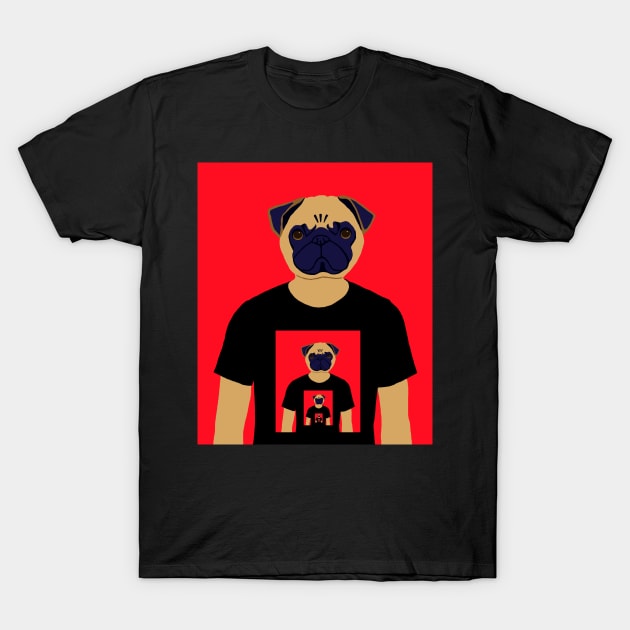 Pug To Infinity T-Shirt by TimeTravellers